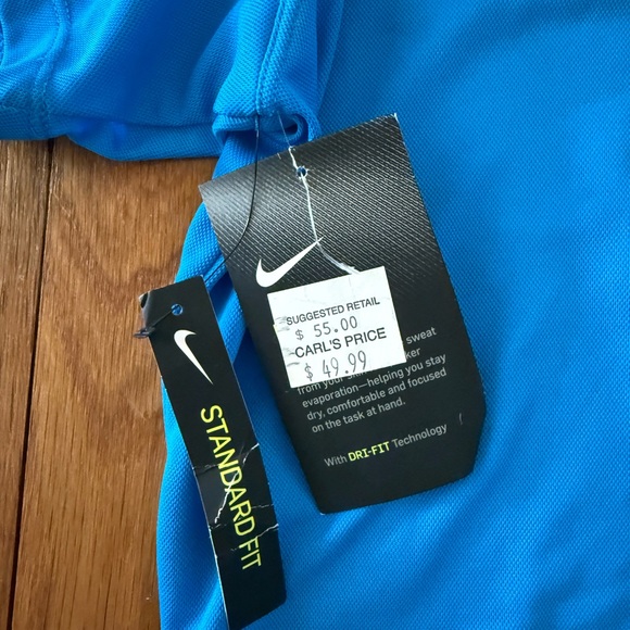 Nike Men's Dri Fit Blue Polo Golf Shirt - Picture 2 of 6